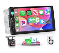 DAB/DAB+ 7 Inch Touchscreen 2 Din Car Radio Wireless Carplay Android Auto Double Din Car Stereo Head Unit Mirror Link, Bluetooth, FM, EQ SWC/USB/TF/AUX/Backup Camera