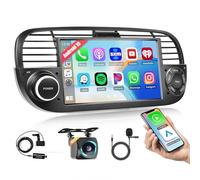DAB/DAB+ Car Stereo for Fiat 500 2007-2015 with Wireless Apple Carplay Android Auto,1G+32G 7 inch Touch Screen Radio 1080P HiFi GPS WiFi SWC Bluetooth+ Free Backup Cam