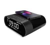 DAB/DAB+ & FM Bedside Digital Radio | Dual Alarms & Sleep Timer | Wireless & USB Charging | Mains Powered | Bluetooth | Perfect for the Bedroom | AZATOM Revival Q1 (Black)