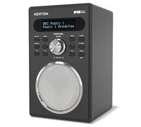 DAB/DAB+ & FM Digital Radio | Simple Controls | Dual Alarms & Sleep Timer | Mains Powered | Bluetooth | USB Device Charging | Perfect for Home, Office or Outdoors | AZATOM Foxton FX2 (Black)