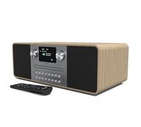 DAB/DAB+ & FM Digital Radio with CD Player | Bluetooth & USB MP3 Player | 60w Premium Sound | Remote Control | Mains Powered | Perfect for Home Entertainment | AZATOM D4 (Oak)