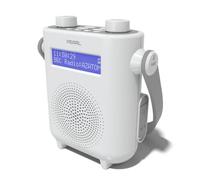 DAB/DAB+ & FM Digital Shower Radio | Bluetooth | IPX5 Water Resistant Technology | Rechargeable Battery | Perfect for Home, Bathroom or Outdoors | AZATOM Pearl (White)