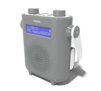 DAB/DAB+ & FM Digital Shower Radio | Bluetooth | IPX5 Water Resistant Technology | Rechargeable Battery | Perfect for Home, Bathroom or Outdoors | AZATOM Pearl (Grey)