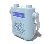 DAB/DAB+ & FM Digital Shower Radio | Bluetooth | IPX5 Waterproof Technology | Rechargeable Battery | Perfect for Home, Bathroom or Outdoors | AZATOM Pearl (Blue)