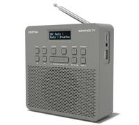 DAB/DAB+ & FM Portable Digital Radio | Simple Controls | Dual Alarms & Sleep Timer | Rechargeable Battery | Bluetooth | Perfect for Home, Office or Outdoors | AZATOM Sonance T4 (Grey)