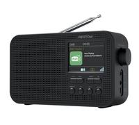 DAB/DAB+ & FM Portable Radio | Large Display | Bluetooth 5.3 | 2000mAh Rechargeable Battery Built-in | Dual Alarms & Sleep Timer | Perfect for Home, Office or Outdoors | AZATOM Aspire G2 (Black)