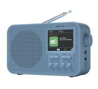 DAB/DAB+ & FM Portable Radio | Large Display | Bluetooth 5.3 | 2200mAh Rechargeable Battery Built-in | Dual Alarms & Sleep Timer | Perfect for Home, Office or Outdoors | AZATOM Aspire G2 (Blue)