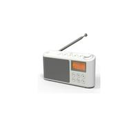 DAB/DAB+ & FM Radio, Mains and Battery Powered Portable DAB Radios Rechargeable Digital Radio with USB Charging for 15 Hours Playback (White)