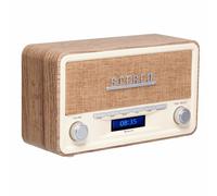 DAB+ FM Radio Bluetooth Denver DAB-18 Vintage Style Stereo Real Wood Cabinet