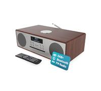 Majority Oakington Music System Cd Player/Dab Radio/ Bluetooth - Walnut, Brown