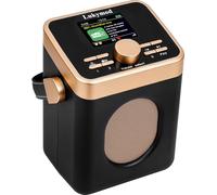 DAB Radio Portable, Lukymod Digital Radio Colour DLS Display Rechargeable Battery or Mains Powered FM Radio with 80 Presets Hi-Fi Speaker Bluetooth Aux In USB Dual Alarm Clock Auto Scan Sleep Timer