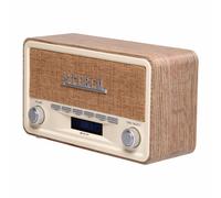 DAB+ Vintage Style Radio Denver DAB-18 Light Wood, Clock/Alarm Bluetooth AUX IN