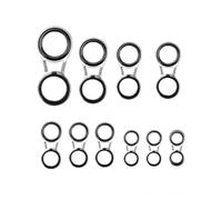 DABAIXIONG 10Pcs Fishing Rod Eyes Rod Rings Guides Repair Set Stainless Steels Frame Ceramic Rings Fishing Tip Replacement Kits Lures Guides