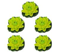DABAIXIONG 5Pcs 17cm Large Artificial Floating Foam Flower Realistic Water Lilies Pond Plant For Water Garden Decoration Floating Flower Lilies