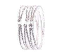 DABAIXIONG Elegant Rhinestones Cuff Bracelet for Women Fashion Layered Bangle Handmade Multilayer Crystal Jewelry
