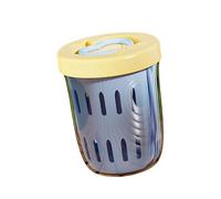 DABAIXIONG Food Storage Cup For Fruits Snacks Duals Compartment Leak Resistant Carry Handle Ideal For School Gym Camping Double Layer Salad Cup With Drain Basket