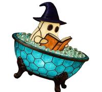 DABAIXIONG Halloween Party Decors Ghosty Bubble Bath Lamp Reading Book Nightlight Halloween Lights Up Ghostly Night Lights Bubble Bath Lamp