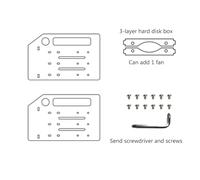 DABAIXIONG Hard Disk Rack Mechanical Hard Disk Cage Expansion Bracket External 3.5 Desktop Transparent Acrylic Hard Disk Box