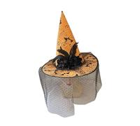 DABAIXIONG Laces Witch Hat Features Oversized Brim Wizard Hat For Role Playing Outfits Elegant Halloween Witch With Steel Wire