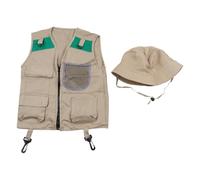 DABAIXIONG Outdoor Explorers Kits for Kids Dress Up & Pretend Play Costumes Washable Kids Safaris Vest Safaris Hat for Boys