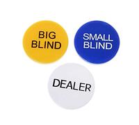 DABAIXIONG Set Of 3 Pieces Small Blind Big Blind Dealer Puck Buttons | Professional Hold Dealer Accessories Big Small Chip