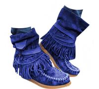 DaBaoDan Cowboy Boots for Women, Ankle Cowboy Boots, Vintage Cowboy Boot | Wide width cowboy, platform chunky heel, round toe, winter warm, daily wear, wedge, mid calf, retro short ankle