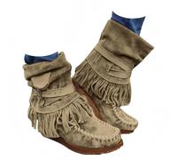 DaBaoDan Cowboy Boots for Women, Ankle Cowboy Boots, Vintage Cowboy Boot | Wide width cowboy, platform chunky heel, round toe, winter warm, daily wear, wedge, mid calf, retro short ankle