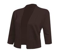 DABAOK Cardigan Coat for Women Elegant Simple Versatile Short Coat Women's Cardigan Wrap Around Cardigan Long Cardigans for Women UK Plus Size Brown