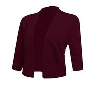 DABAOK Cardigan Coat for Women Elegant Simple Versatile Short Coat Women's Cardigan Wrap Around Cardigan Long Cardigans for Women UK Plus Size Wine
