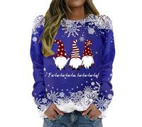 DABAOK Mens Hoodies Zip Up Long Sleeved Dwarf Fa La La La Printed Top Hooded Sweater Boy Mom Sweatshirt for Women (Blue, M)