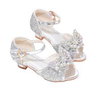 DABASHAN Princess Shoes Girls Glitter Mary Jane High Heels Sandals Sequin Party Wedding Birthday Dress Up Sandals Halloween Cosplay Shoes for 4-12 Years Toddlers Kids (3)