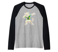 Dabber Dabbing Brazil Leopard Dance Raglan Baseball Tee