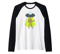 Dabbing Alien Lover Funny Halloween Dab Dance Pose Aliens Raglan Baseball Tee