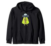 Dabbing Alien Lover Funny Halloween Dab Dance Pose Aliens Zip Hoodie