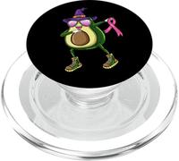 Dabbing Avocado Witch Breast Cancer Halloween PopSockets PopGrip for MagSafe