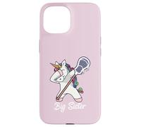 Dabbing Big Lacrosse Sister Unicorn Case for iPhone 15