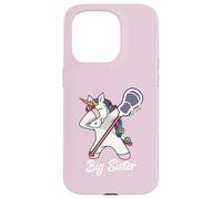 Dabbing Big Lacrosse Sister Unicorn Case for iPhone 15 Pro
