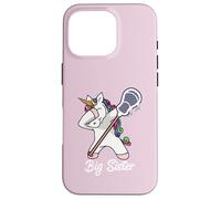 Dabbing Big Lacrosse Sister Unicorn Case for iPhone 16 Pro