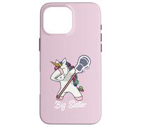 Dabbing Big Lacrosse Sister Unicorn Case for iPhone 16 Pro Max
