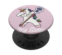 Dabbing Big Lacrosse Sister Unicorn PopSockets Adhesive PopGrip