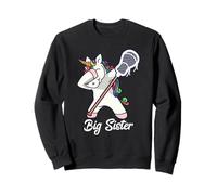 Dabbing Big Lacrosse Sister Unicorn Sweatshirt