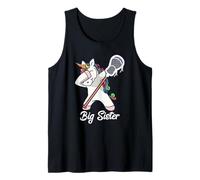 Dabbing Big Lacrosse Sister Unicorn Tank Top