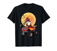 Dabbing Boston Terrier Dog Witch Hat Monster Truck Halloween Value Graphic T-Shirt, Men, Black, L