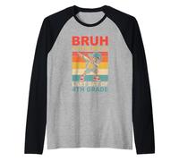 Dabbing Boy Bruh It's My Last Day of 4Th Grade Fourth Grade Raglan Baseball Tee