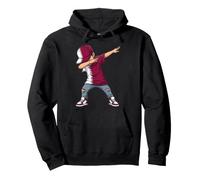 Dabbing Boy Qatar Flag National Pride Design Pullover Hoodie