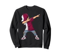 Dabbing Boy Qatar Flag National Pride Design Sweatshirt