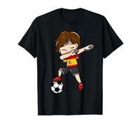 Dabbing Boy Soccer Player Spanish Flag Themed T-Shirt