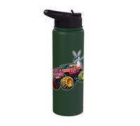 Dabbing Bunny Monster Truck Easter Sunday Egg Easter Stainless Steel Insulated Water Bottle