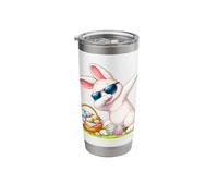Dabbing Bunny Rabbit Egg Hunt Boys Girls Happy Easter Day Stainless Steel Insulated Tumbler