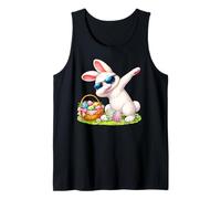 Dabbing Bunny Rabbit Egg Hunt Boys Girls Happy Easter Day Tank Top